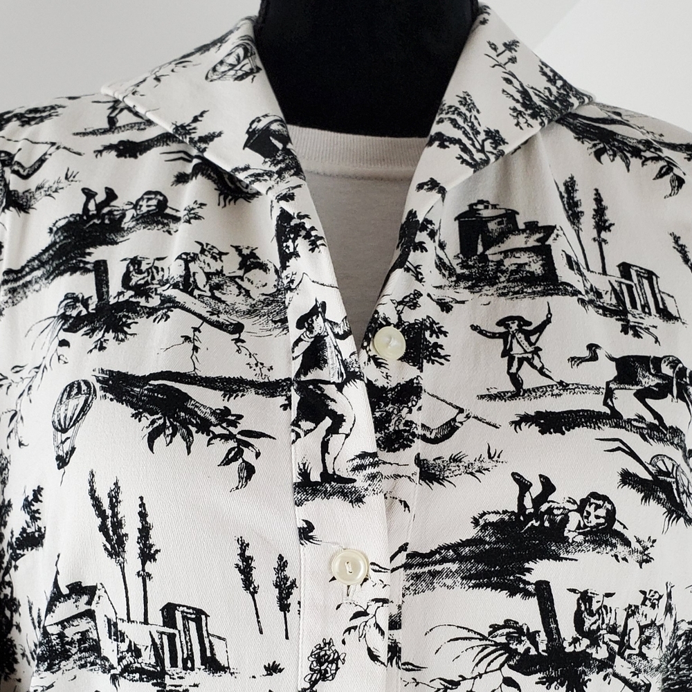 🤩G Collection Black & White Toile* Blazer